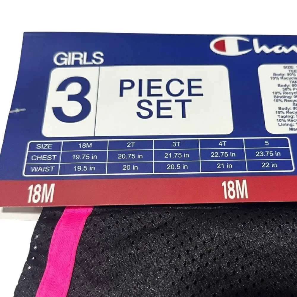 Champion Toddler Girls 3 Piece Active Set Size 18M